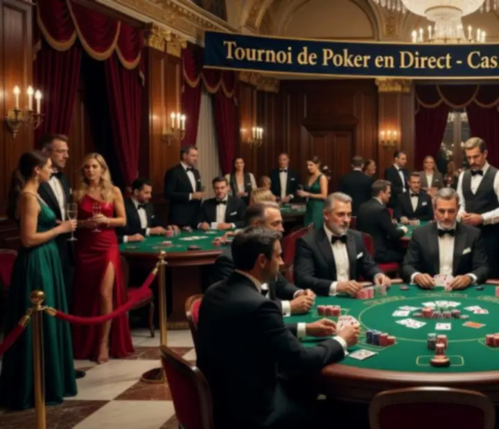 Ambiance d’un grand tournoi de poker live dans une salle française