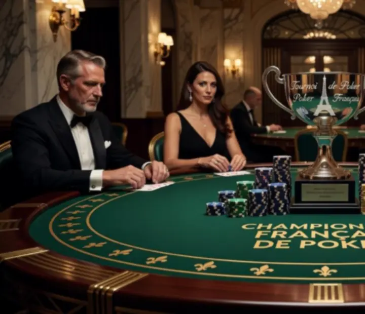Événement de poker live mis en avant dans une grande salle française